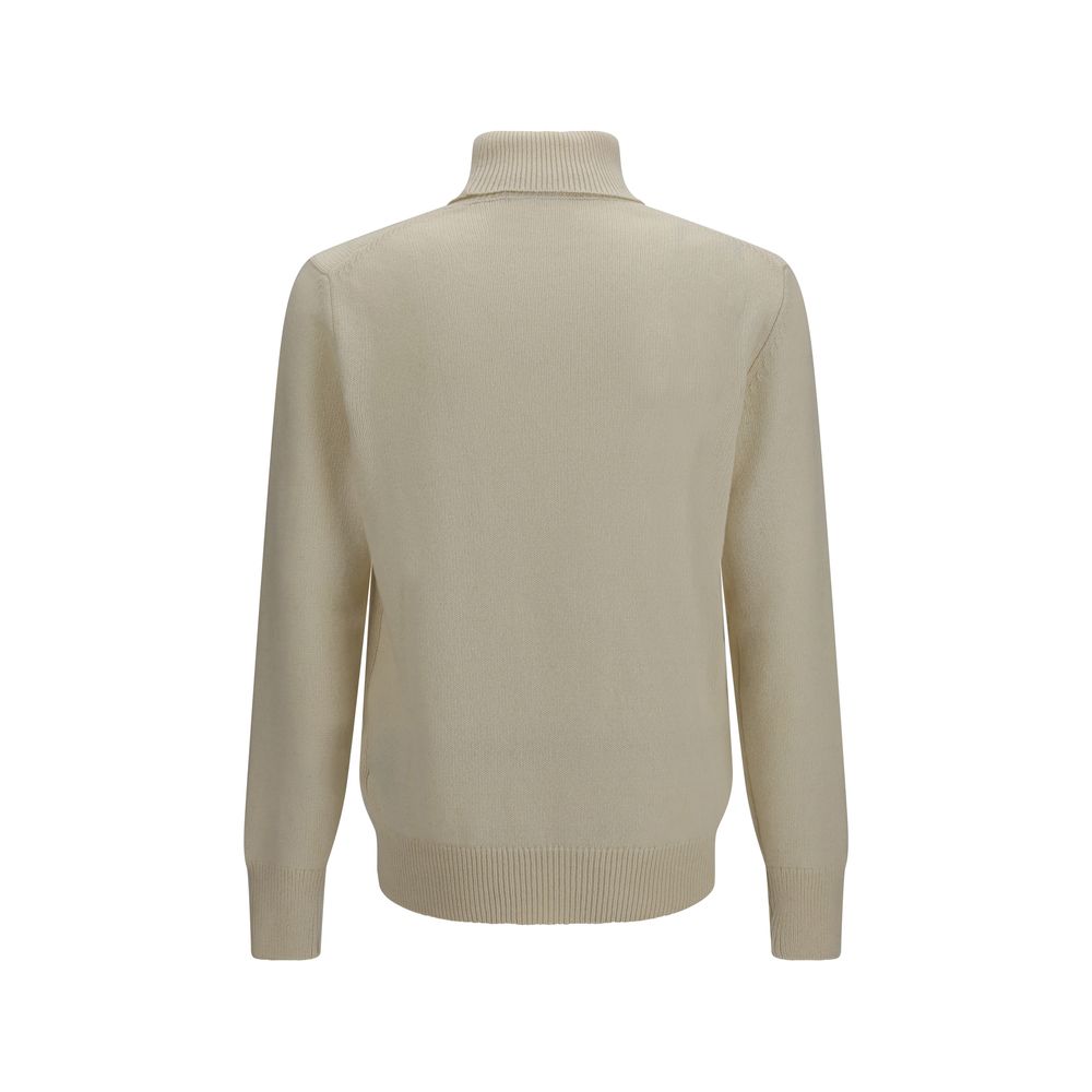 Aragona Cashmere White Cashmere Men's Sweater