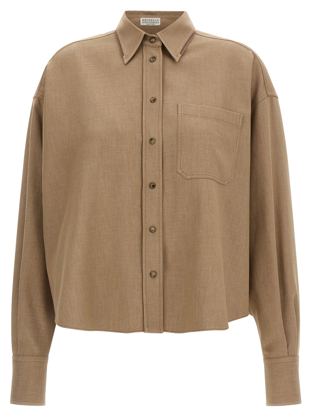 Brunello Cucinelli Beige Cotton Women's Blouse