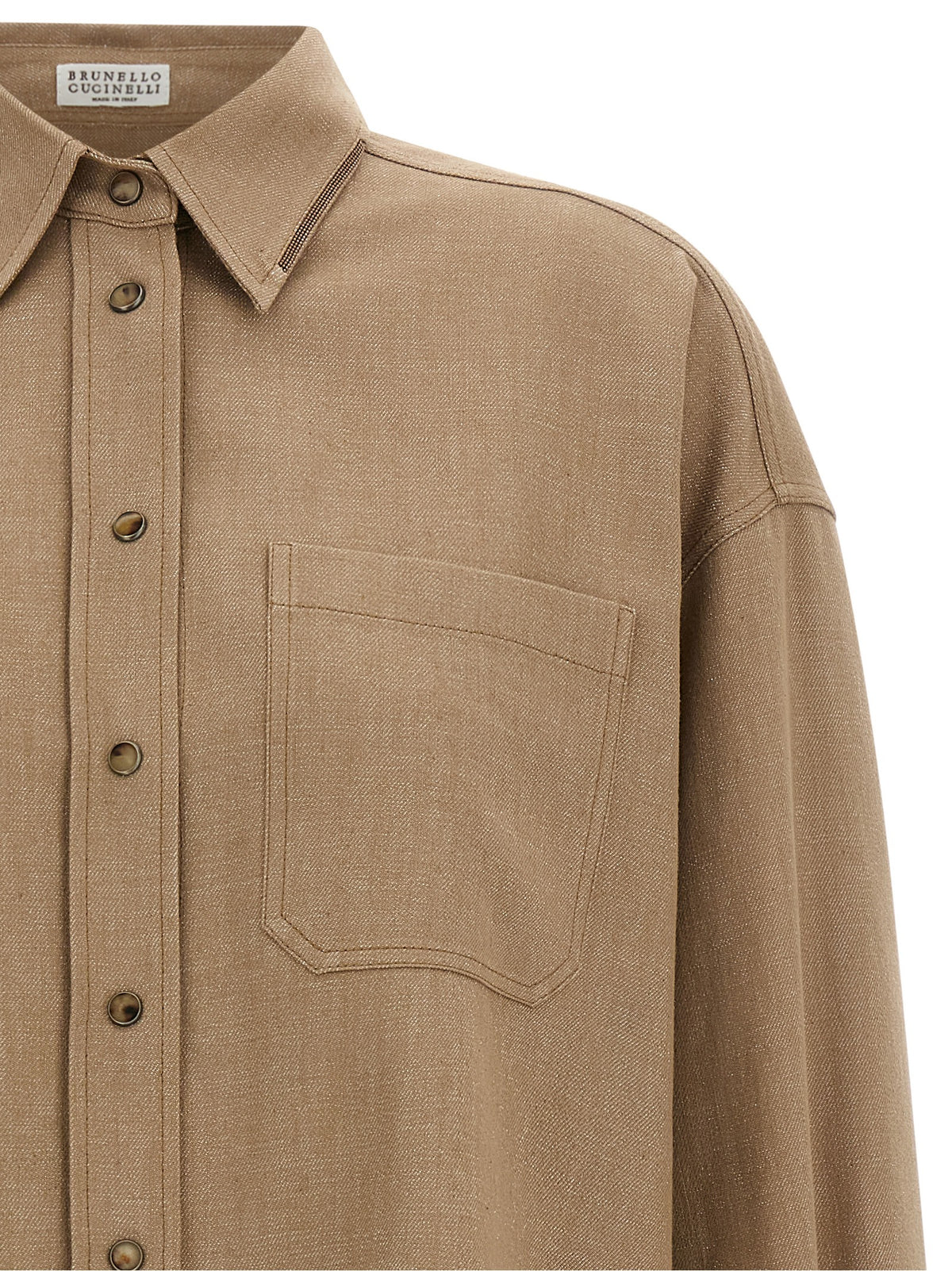 Brunello Cucinelli Beige Cotton Women's Blouse