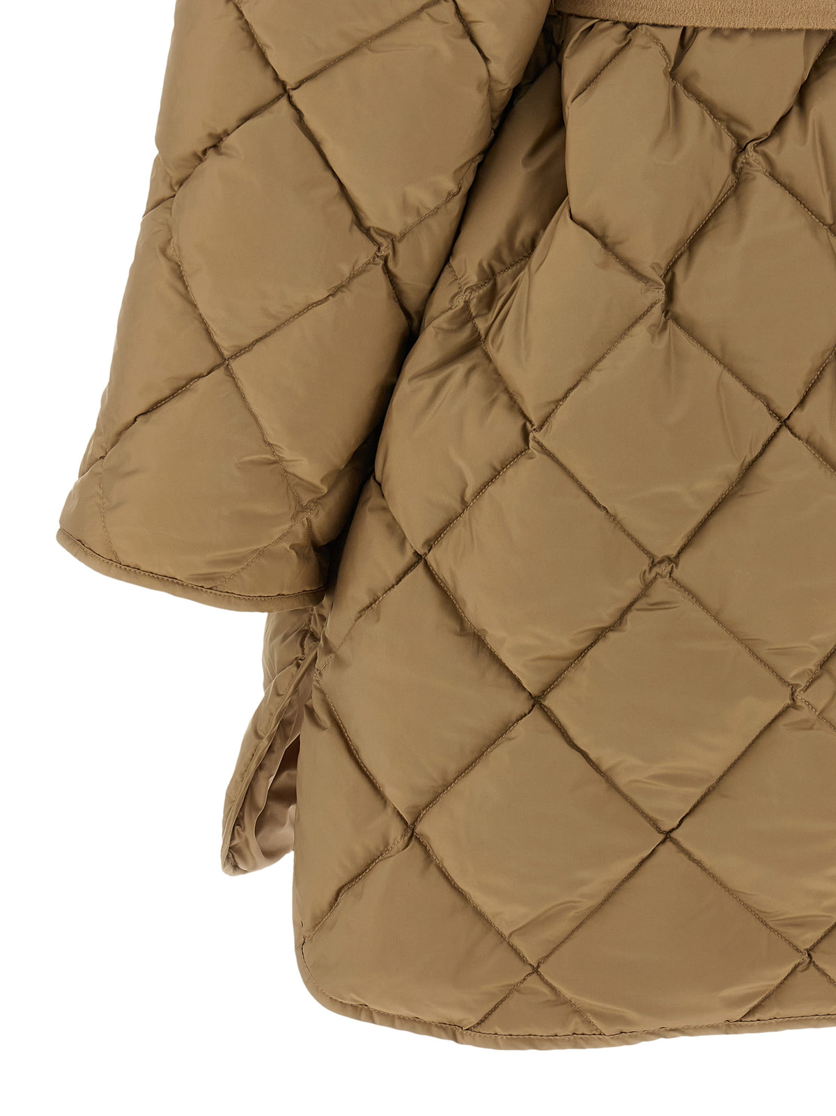 Max Mara Beige Polyester Full-Length Women's Jacket