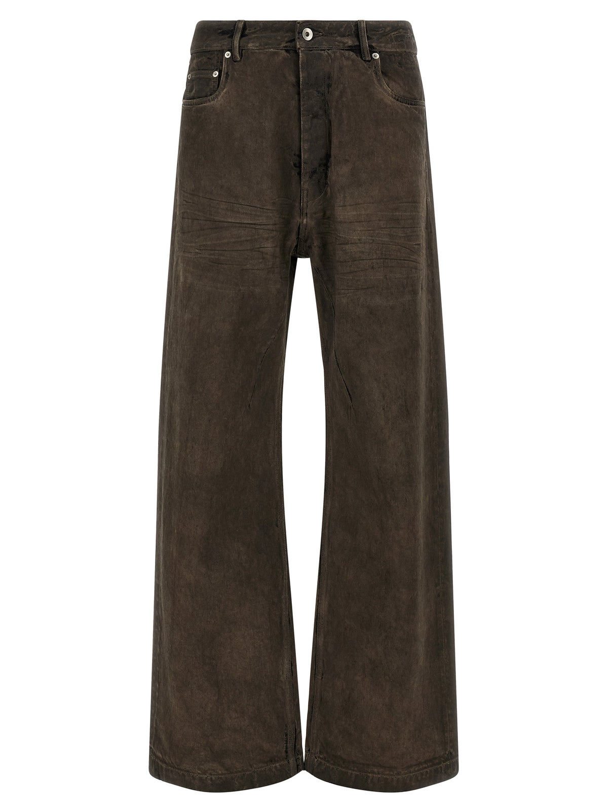 DRKSHDW Brown Cotton Relaxed Fit Men's Jeans