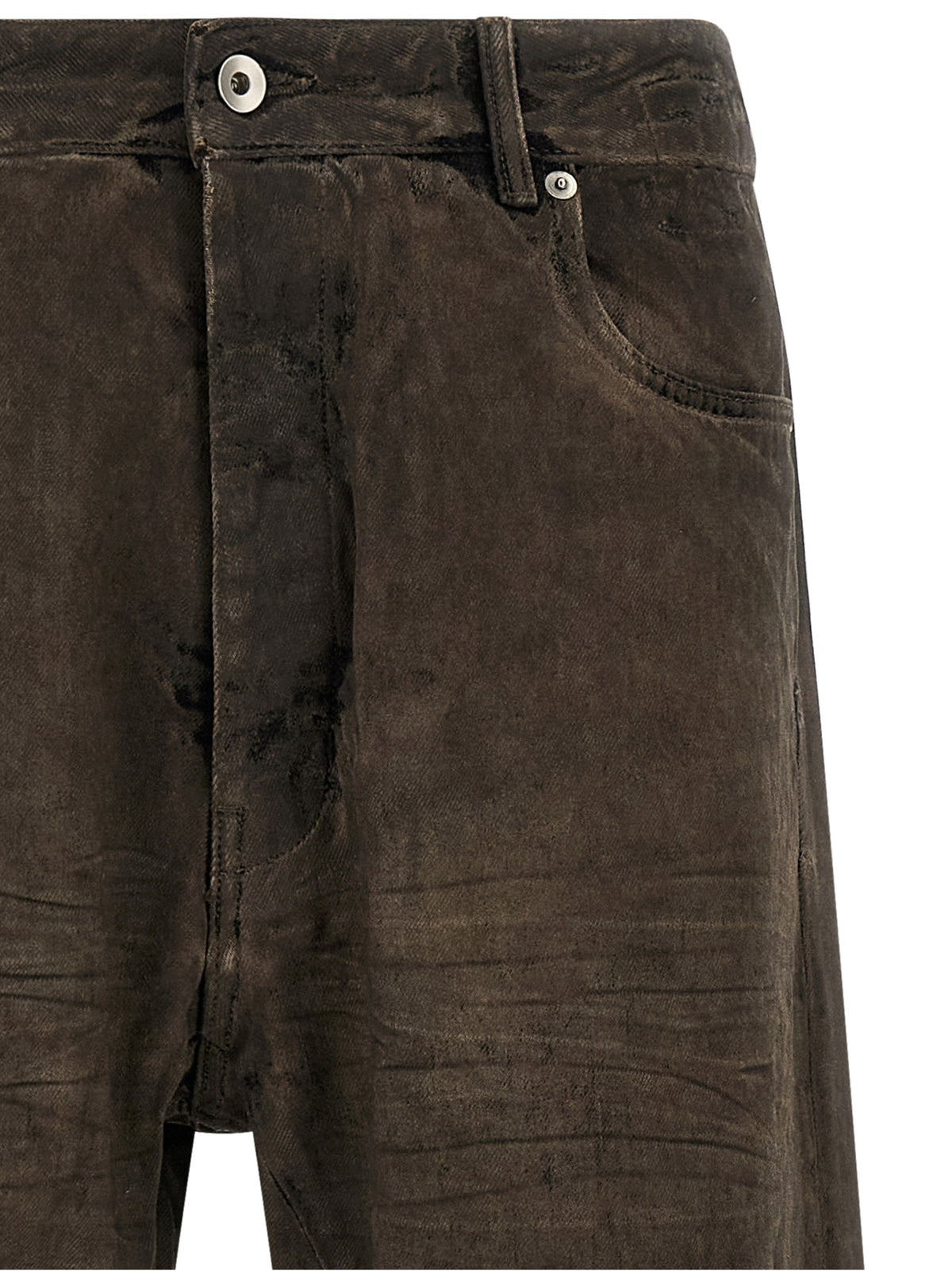 DRKSHDW Brown Cotton Relaxed Fit Men's Jeans