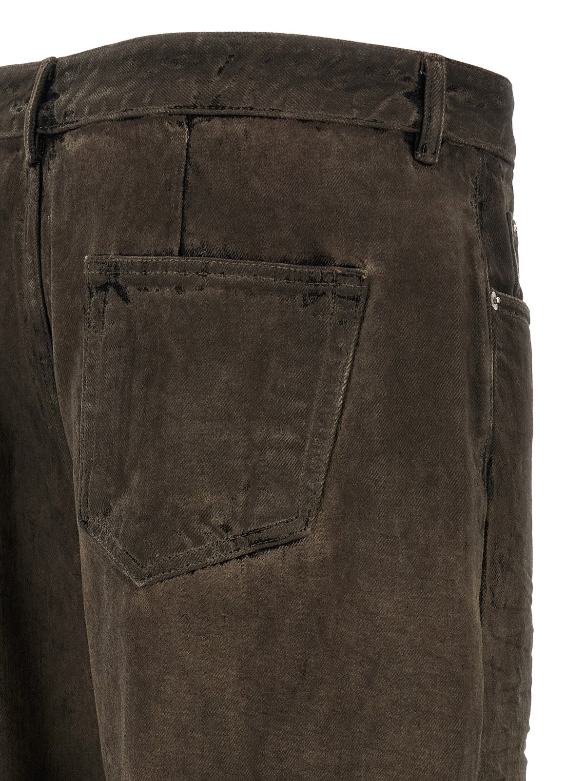 DRKSHDW Brown Cotton Relaxed Fit Men's Jeans