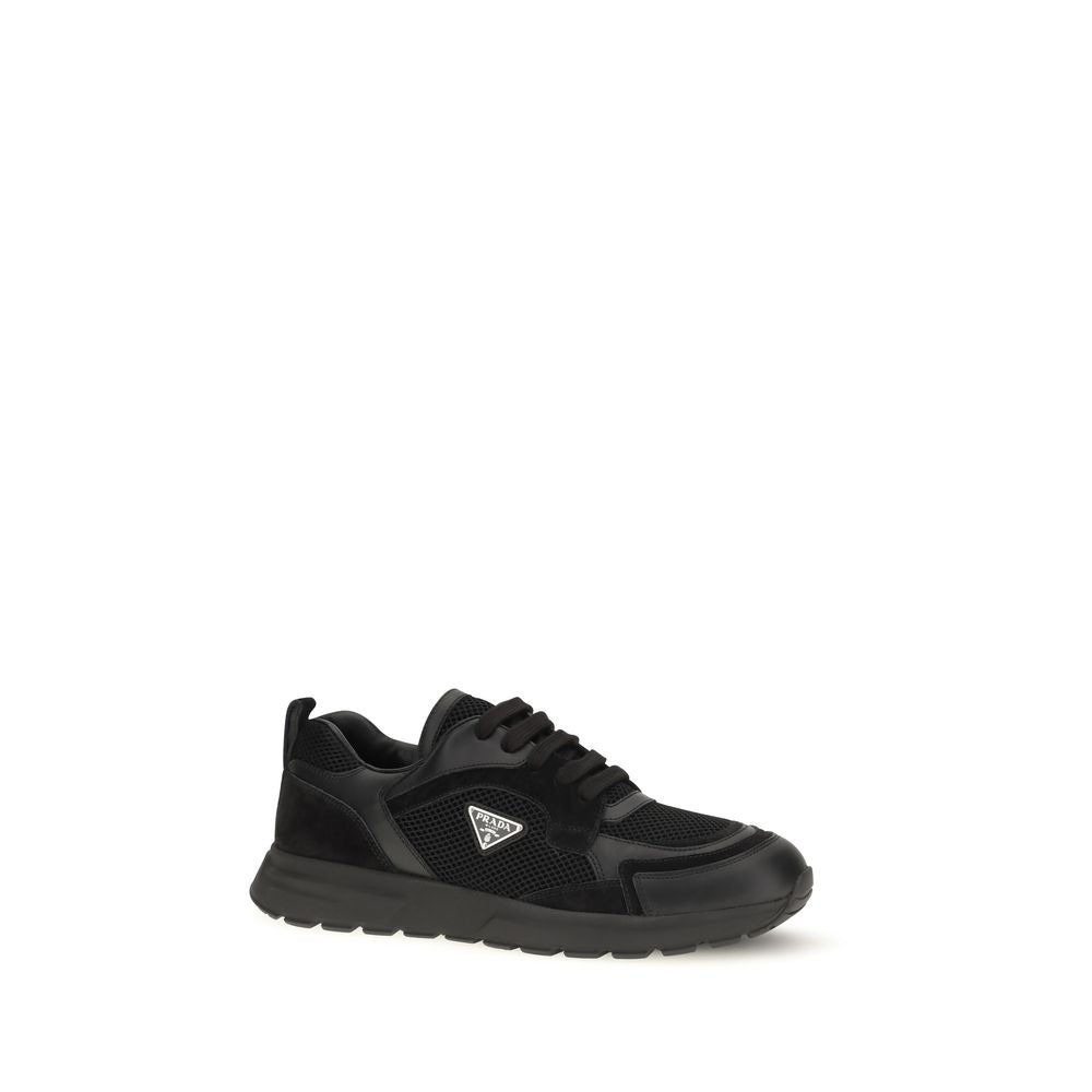 Prada Black Fabric Athletic Men's Sneakers