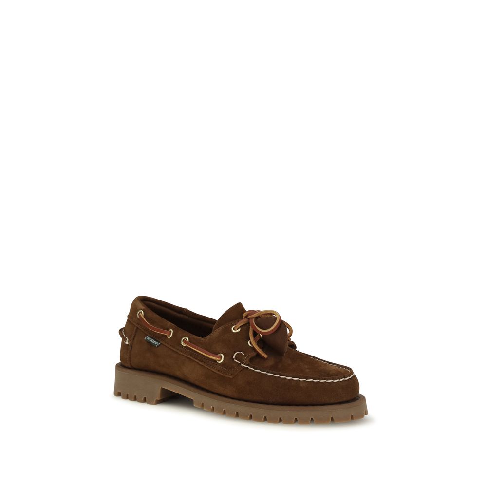 Sebago Brown Suede Leather Slip-On Men's Loafers