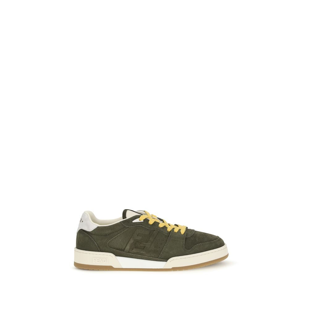 Fendi Bicolor Suede Leather Low Top Men's Sneakers