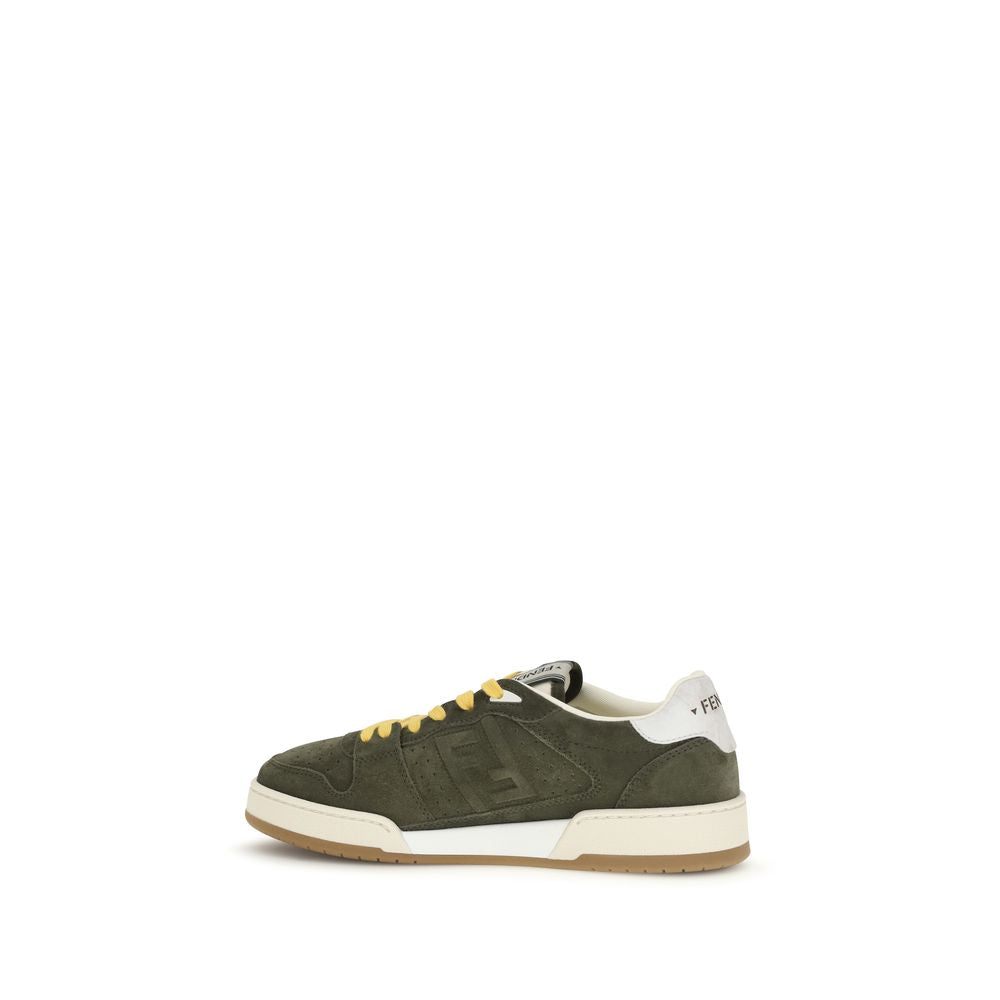 Fendi Bicolor Suede Leather Low Top Men's Sneakers