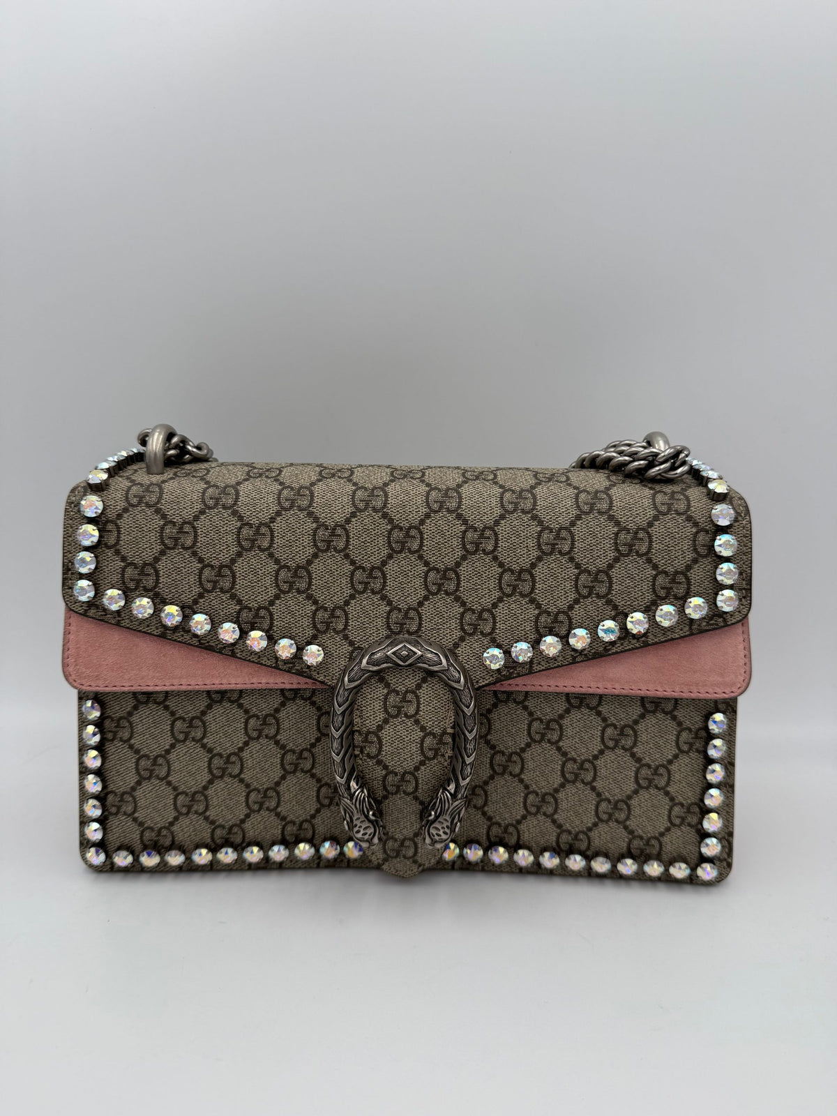 Gucci GUCCI DIONYSUS GG Supreme with Diamonds Women's Handbag (Pre-Owned)