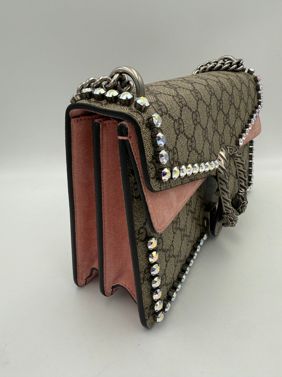 Gucci GUCCI DIONYSUS GG Supreme with Diamonds Women's Handbag (Pre-Owned)