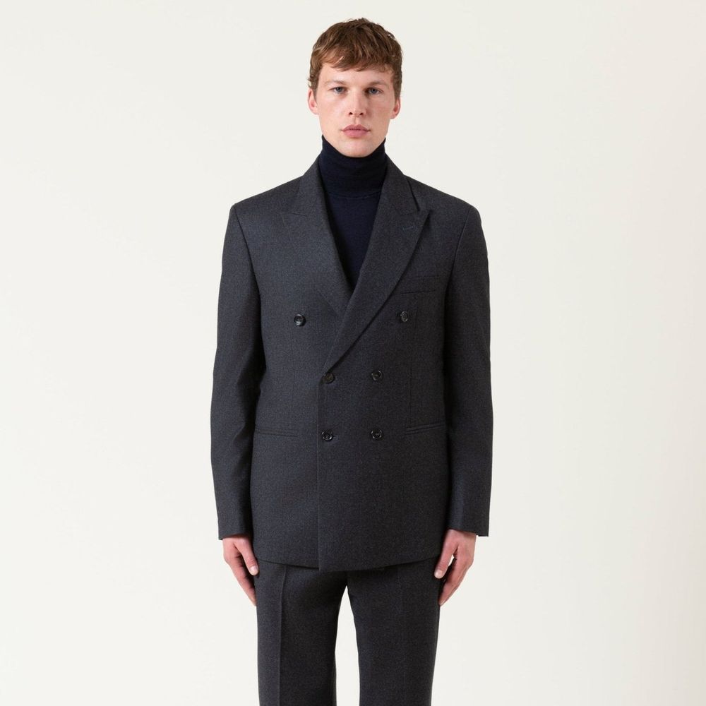 Autore Gray Wool Full-Length Men's Jacket