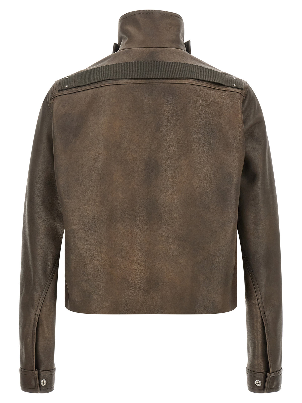 Rick Owens Brown Calfskin Leather Men's Jacket