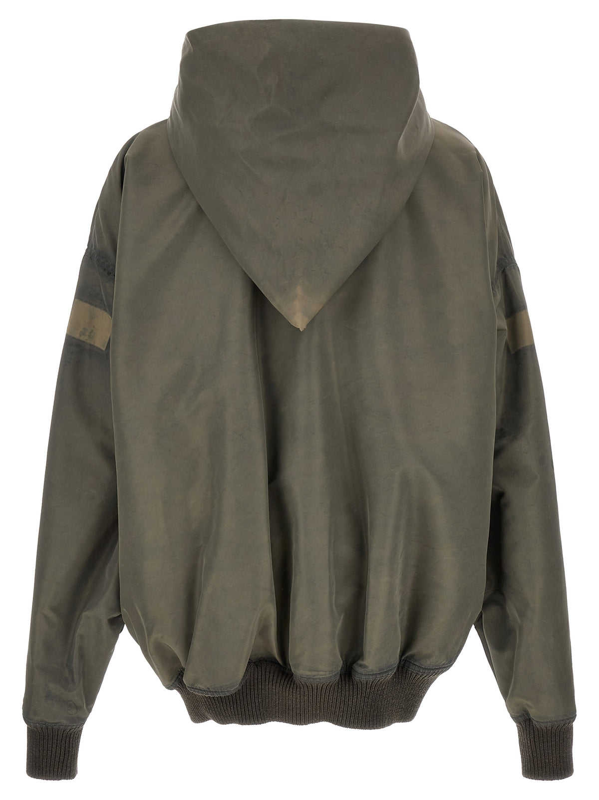 Rick Owens Gray Nylon Shell Men's Jacket