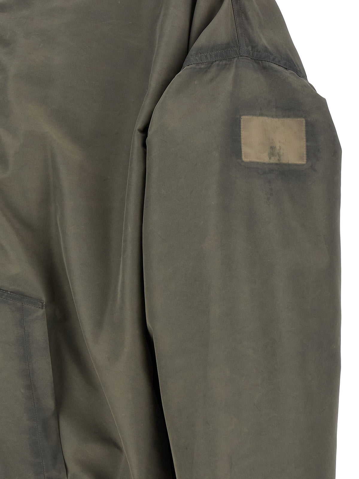 Rick Owens Gray Nylon Shell Men's Jacket