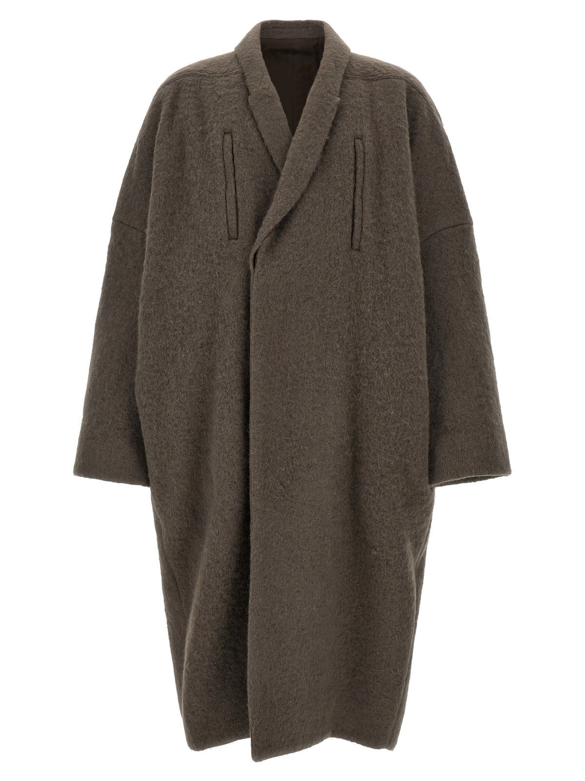 Rick Owens Gray Marabou Men's Coat