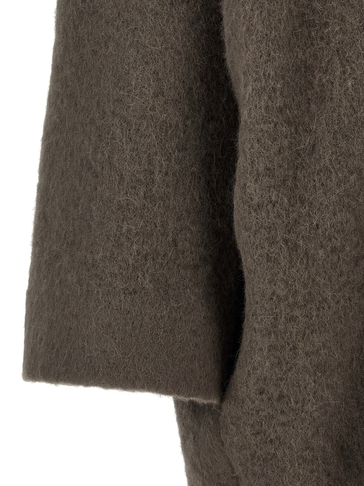 Rick Owens Gray Marabou Men's Coat