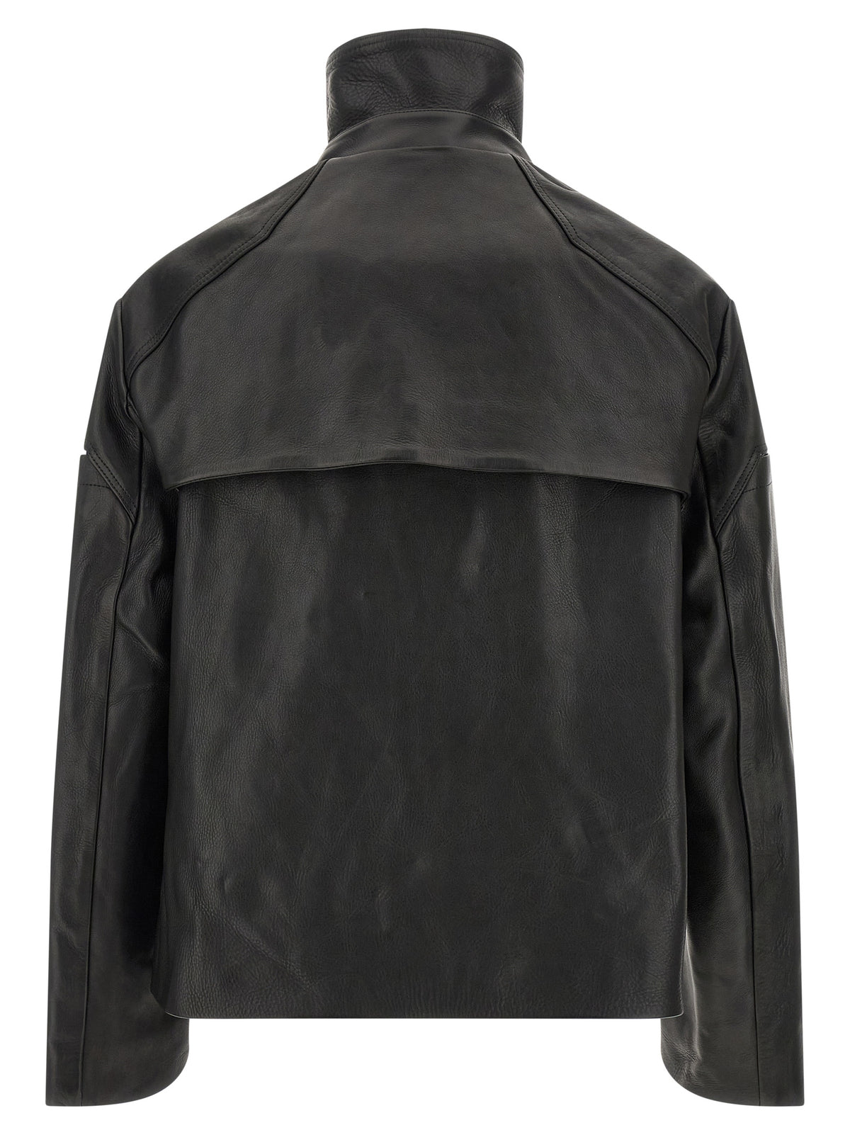 Rick Owens Black Calfskin Leather Men's Jacket