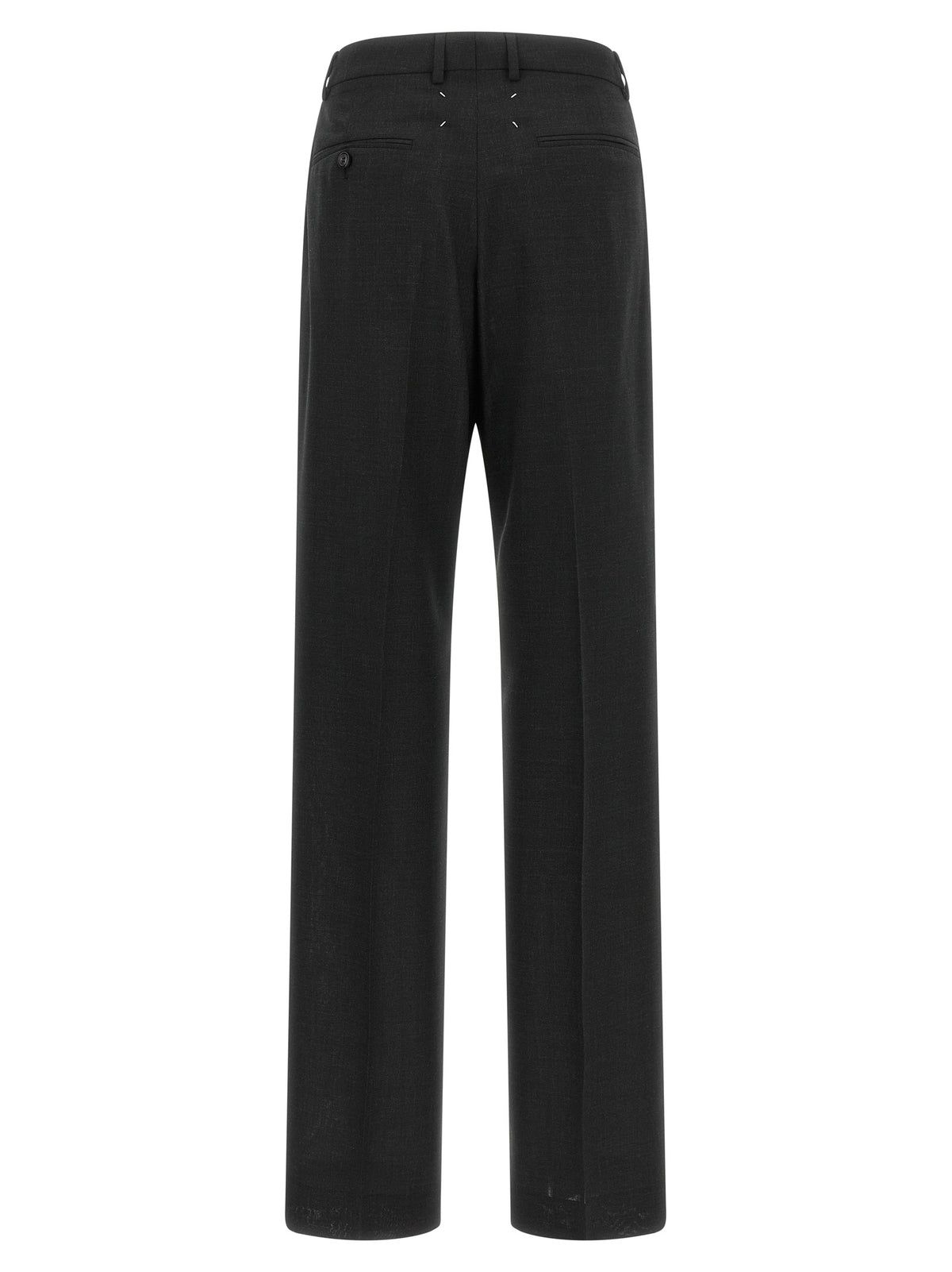 Maison Margiela Gray Wool Dress Women's Pants