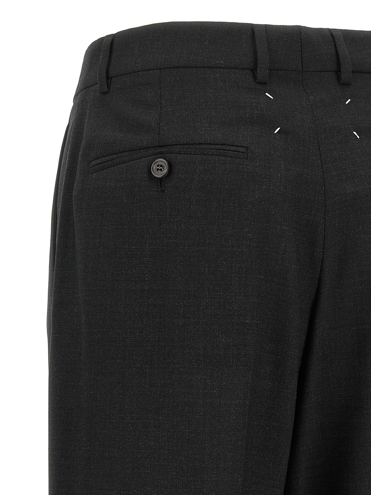 Maison Margiela Gray Wool Dress Women's Pants