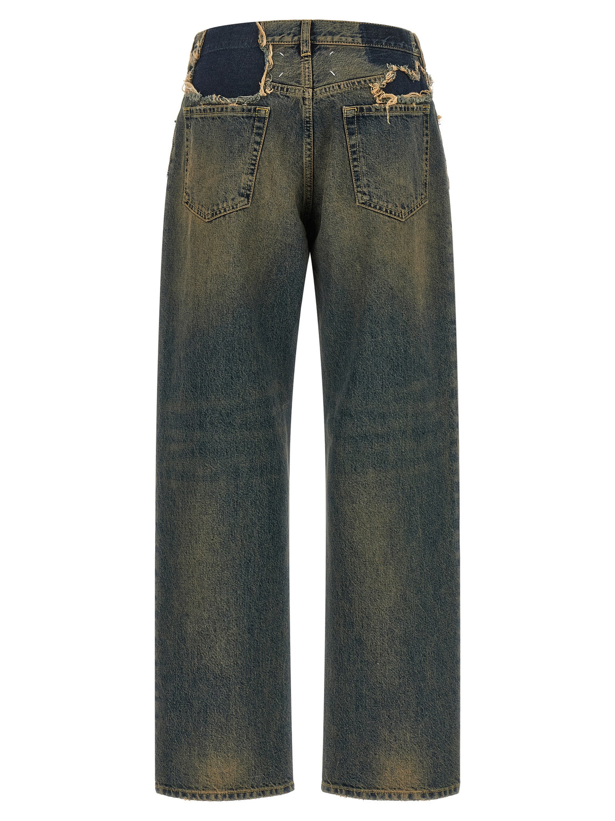 Maison Margiela Blue Cotton Straight-Leg Women's Jeans