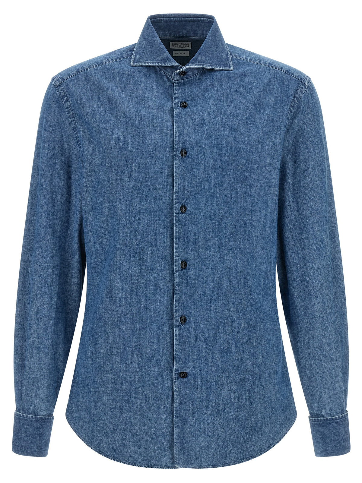 Brunello Cucinelli Blue Cotton Men's Blouse