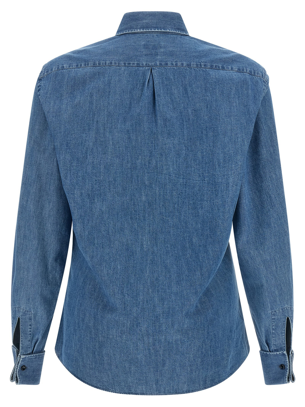 Brunello Cucinelli Blue Cotton Men's Blouse