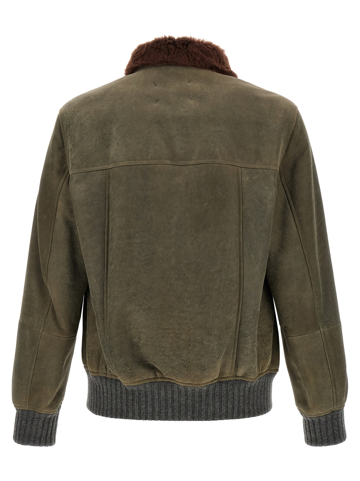 Brunello Cucinelli Bicolor Lamb Leather Leather Men's Jacket