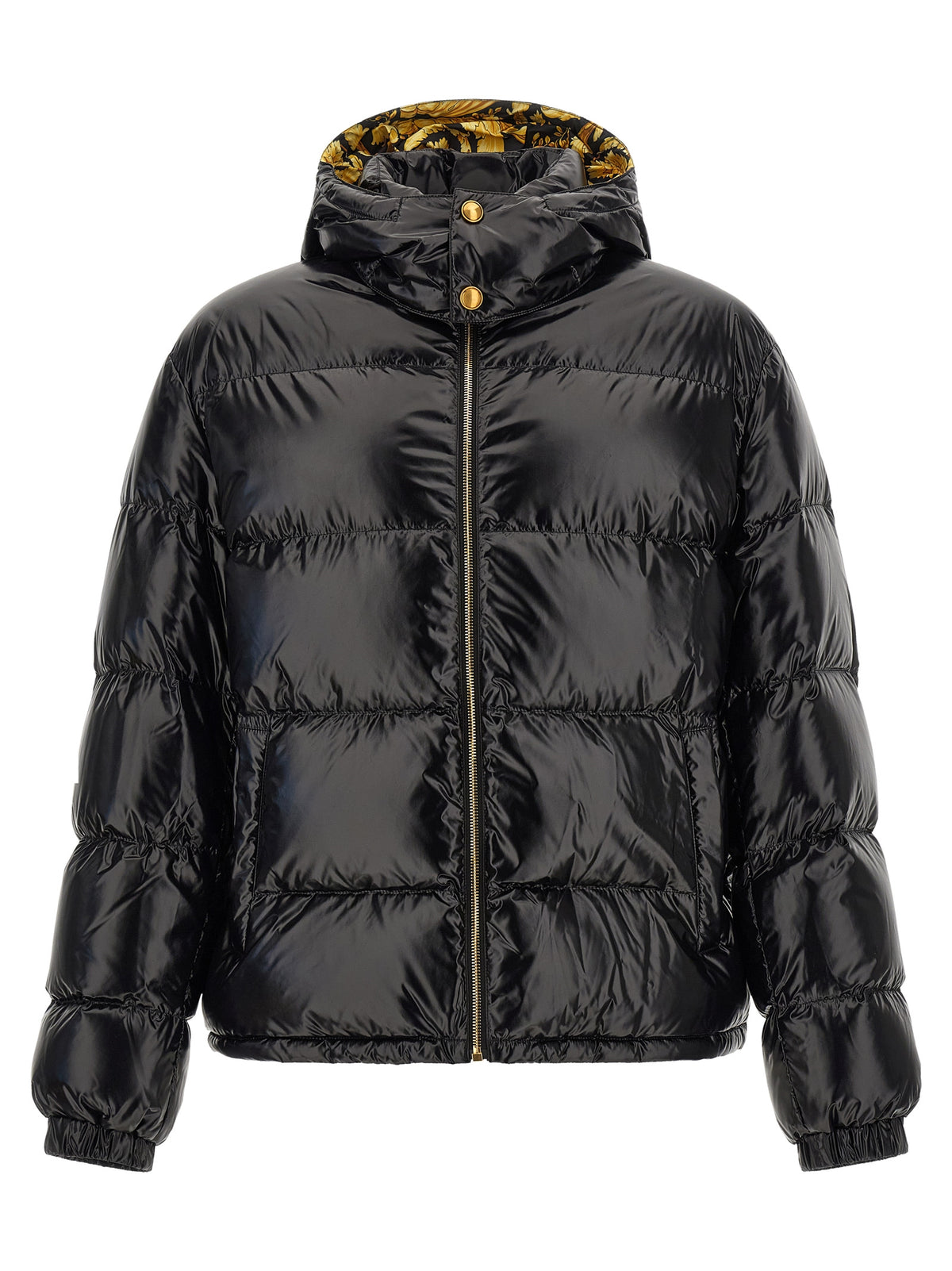 Versace Black Nylon Full-Length Men's Jacket