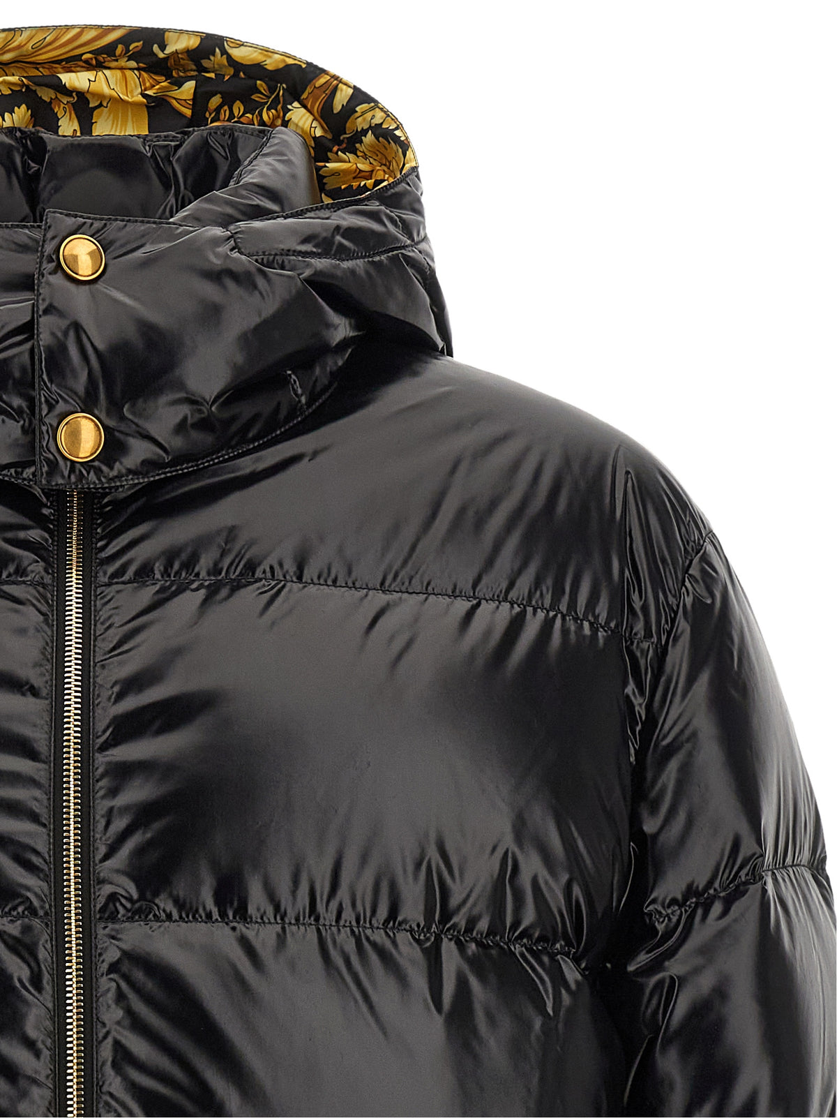 Versace Black Nylon Full-Length Men's Jacket
