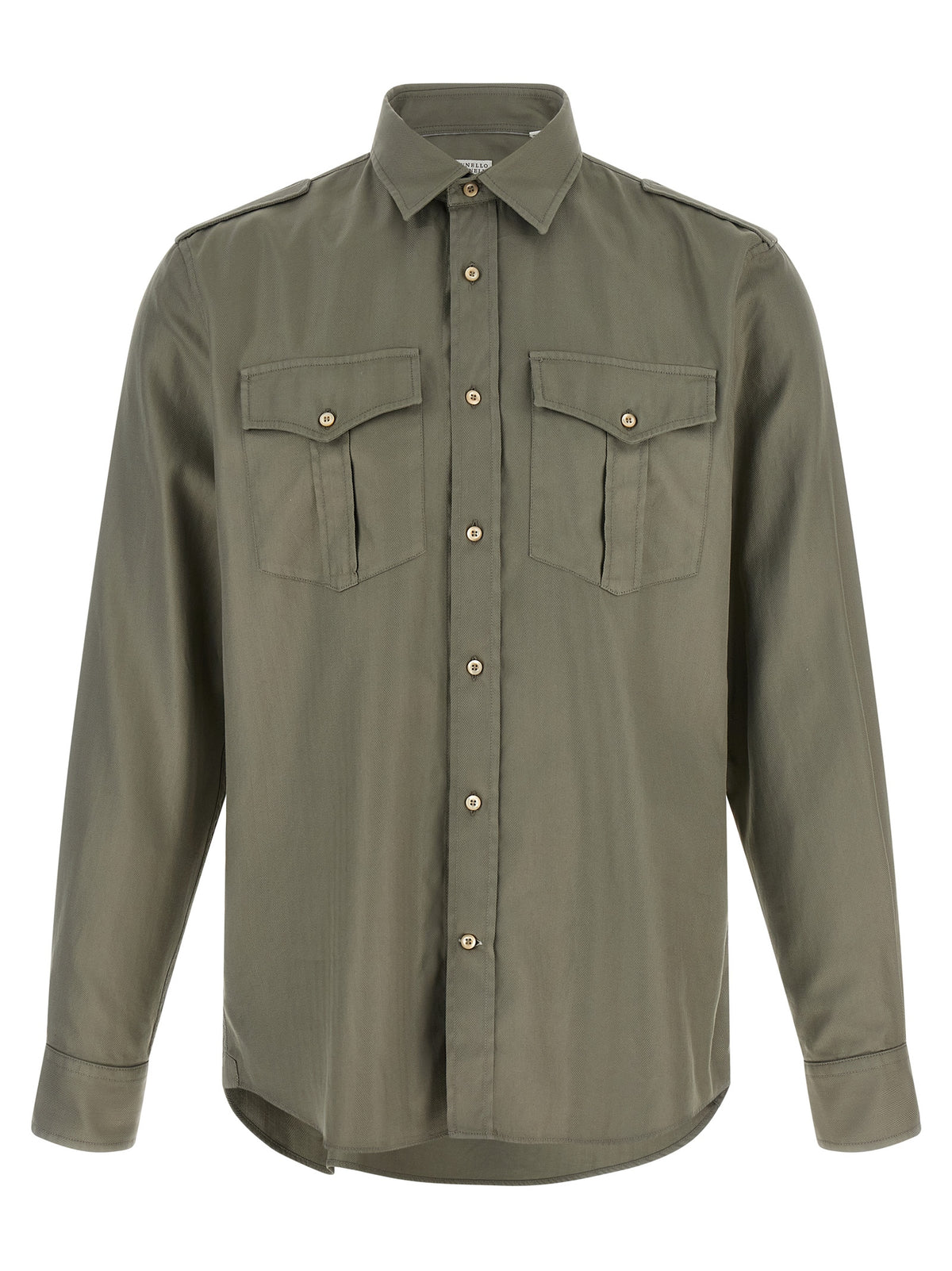 Brunello Cucinelli Bicolor Cotton Men's Blouse