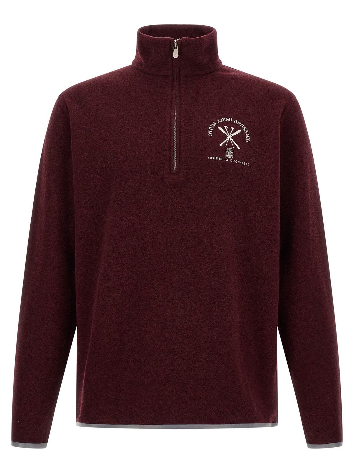 Brunello Cucinelli Bordeaux Cashmere Men's Sweatshirt