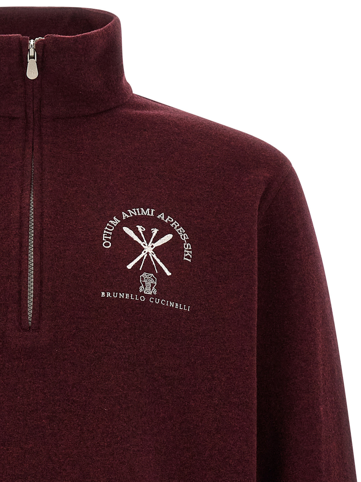 Brunello Cucinelli Bordeaux Cashmere Men's Sweatshirt