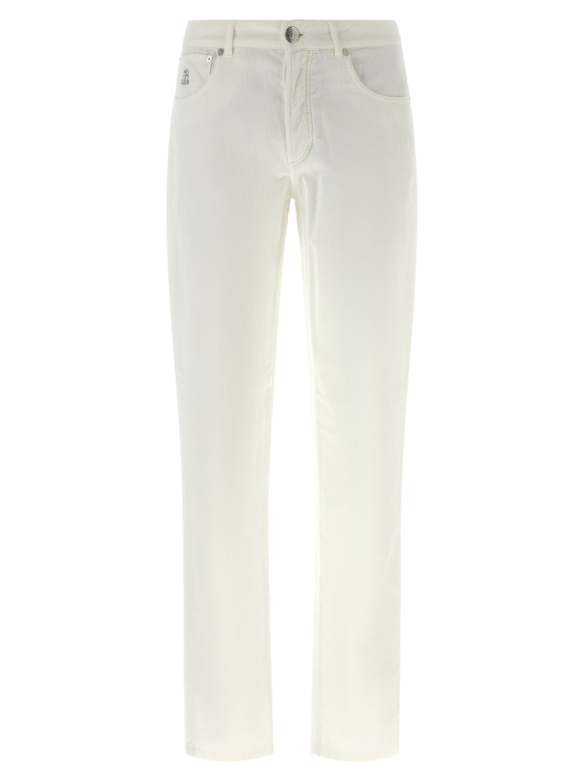 Brunello Cucinelli White Cotton Casual Men's Pants