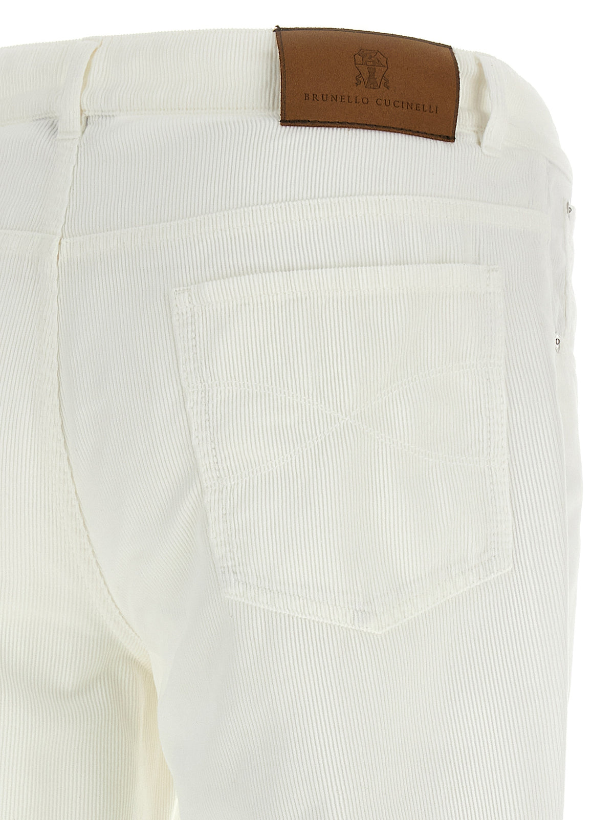 Brunello Cucinelli White Cotton Casual Men's Pants