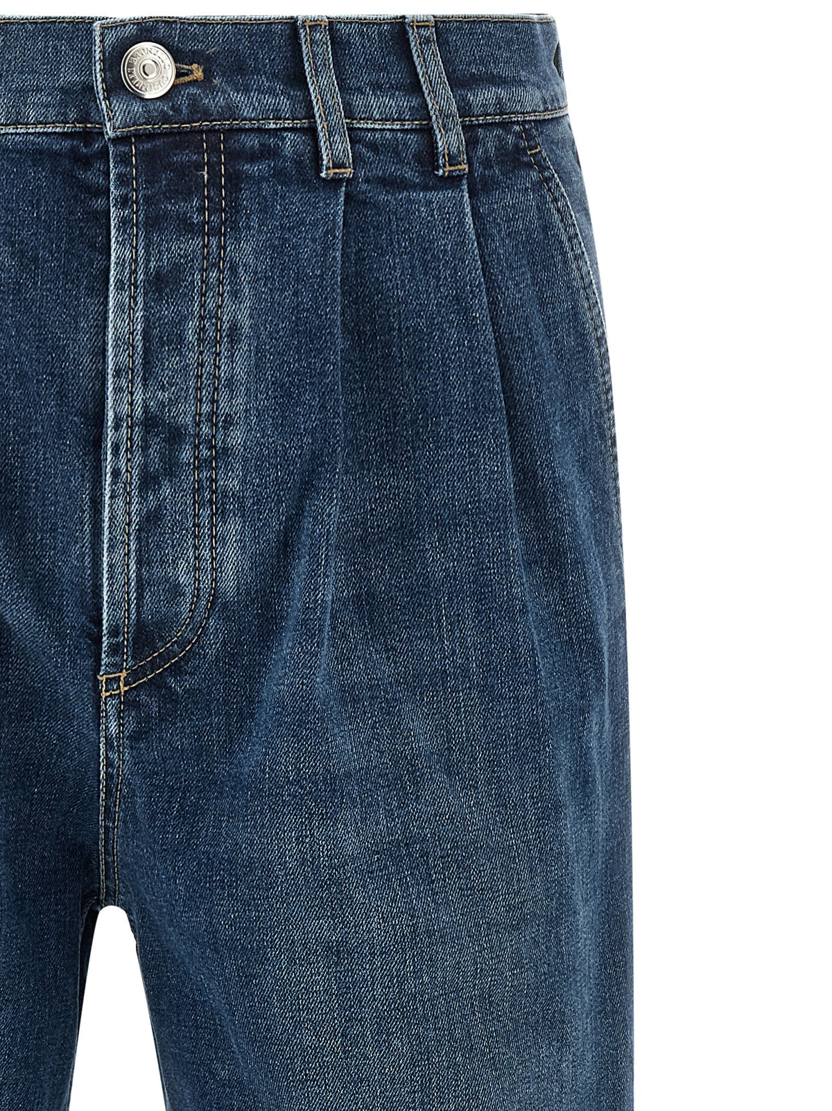 Brunello Cucinelli Blue Cotton Jeans Men's Denim