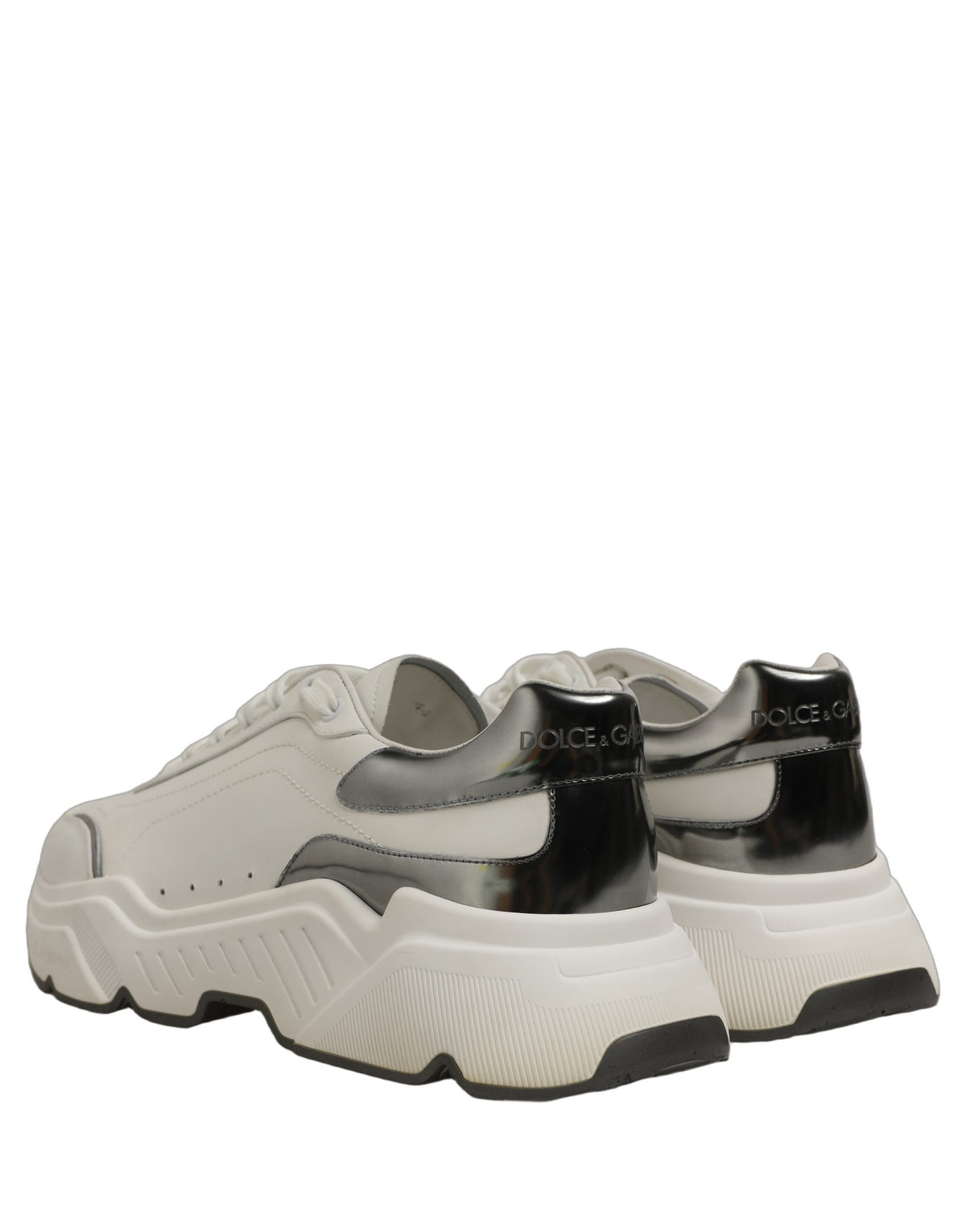 Dolce & Gabbana White Silver Daymaster Low Top Sneakers Men's Shoes (Pre-Owned)