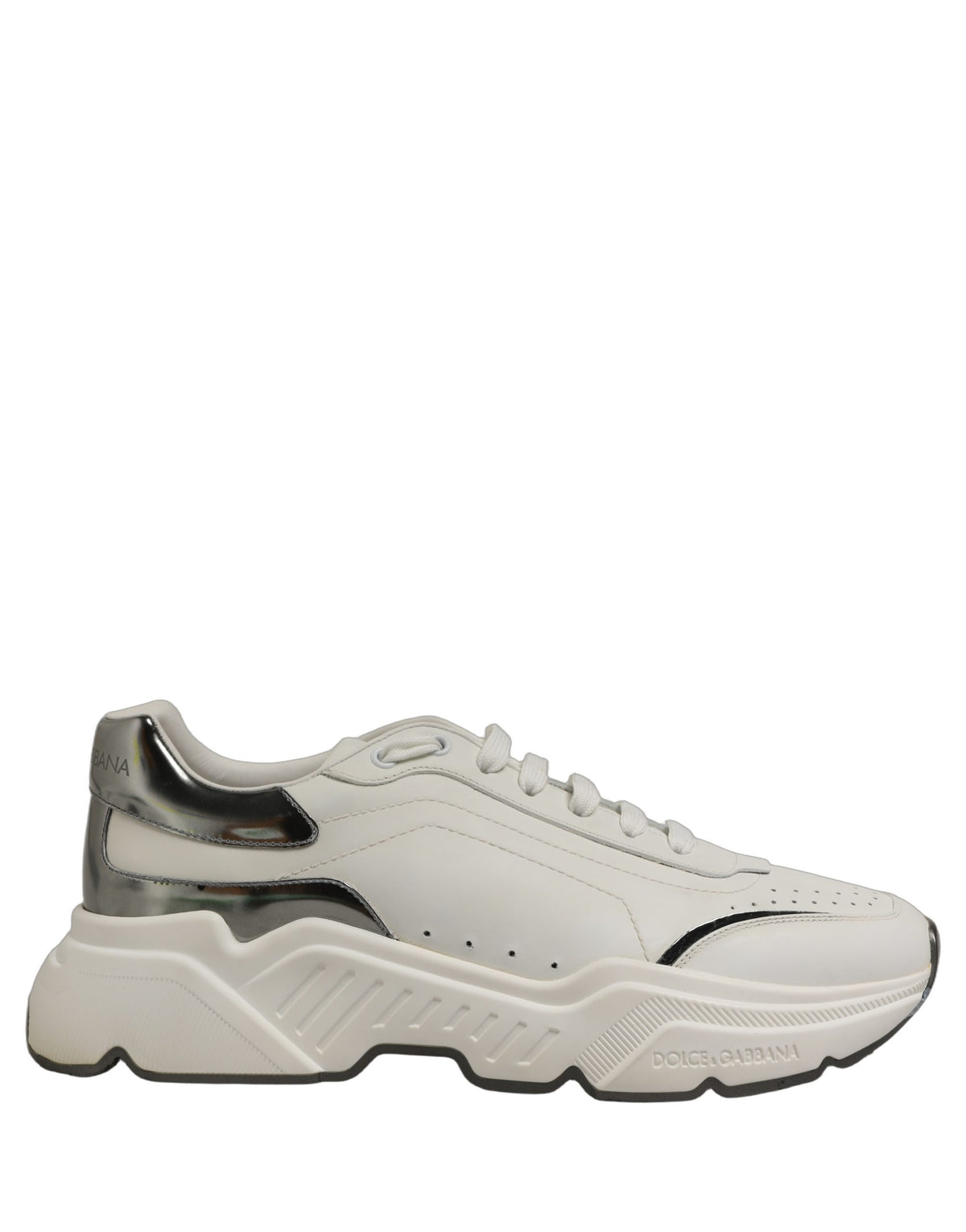 Dolce & Gabbana White Silver Daymaster Low Top Sneakers Men's Shoes (Pre-Owned)