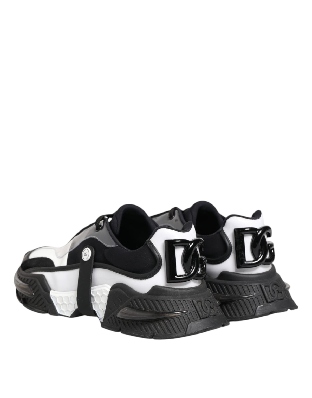 Dolce & Gabbana White Black Logo Airmaster Men Sneakers Men's Shoes