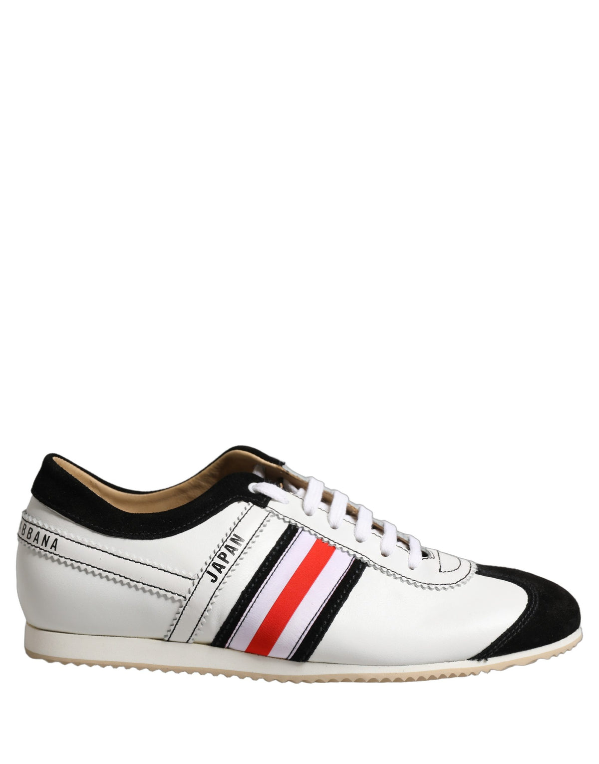 Dolce & Gabbana White Leather Japan Low Top Sneakers Women's Shoes