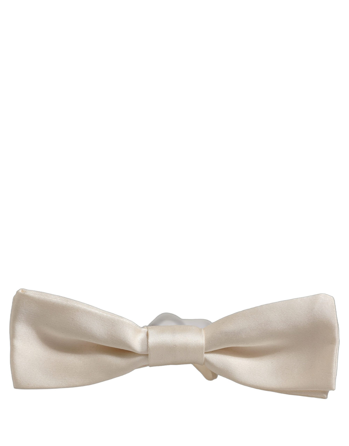 Dolce & Gabbana Men White 100% Silk Adjustable Neck Papillon Bow Men's Tie (Pre-Owned)