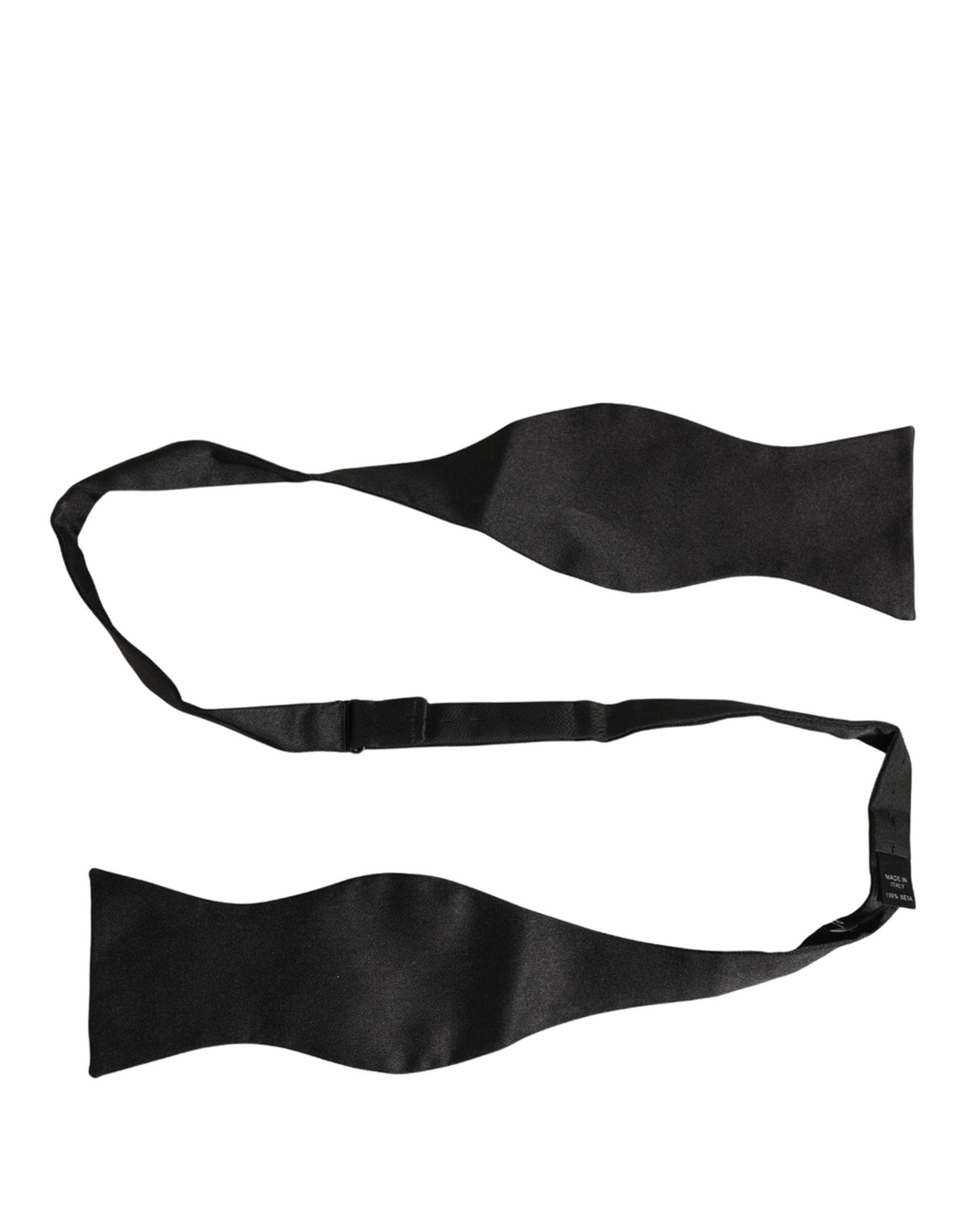 Dolce & Gabbana Men Black 100% Silk Adjustable Neck Papillon Bow Men's Tie