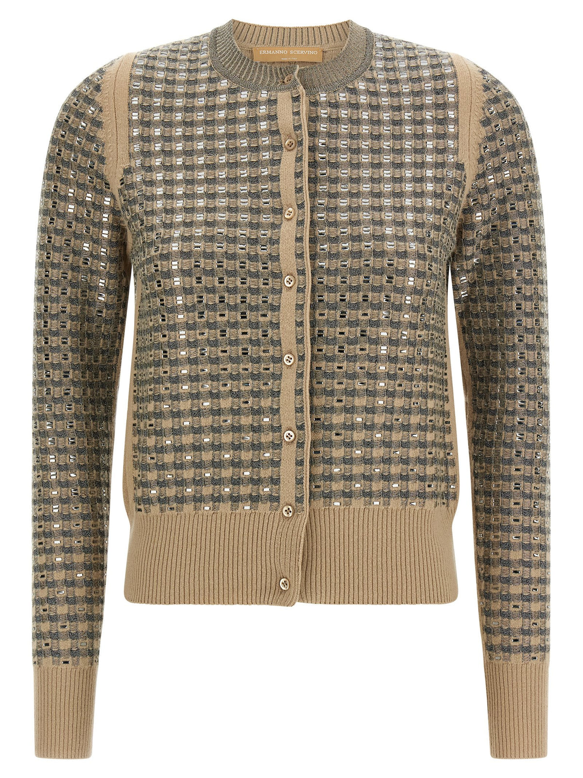 Ermanno Scervino Beige Virgin Wool Women's Cardigan