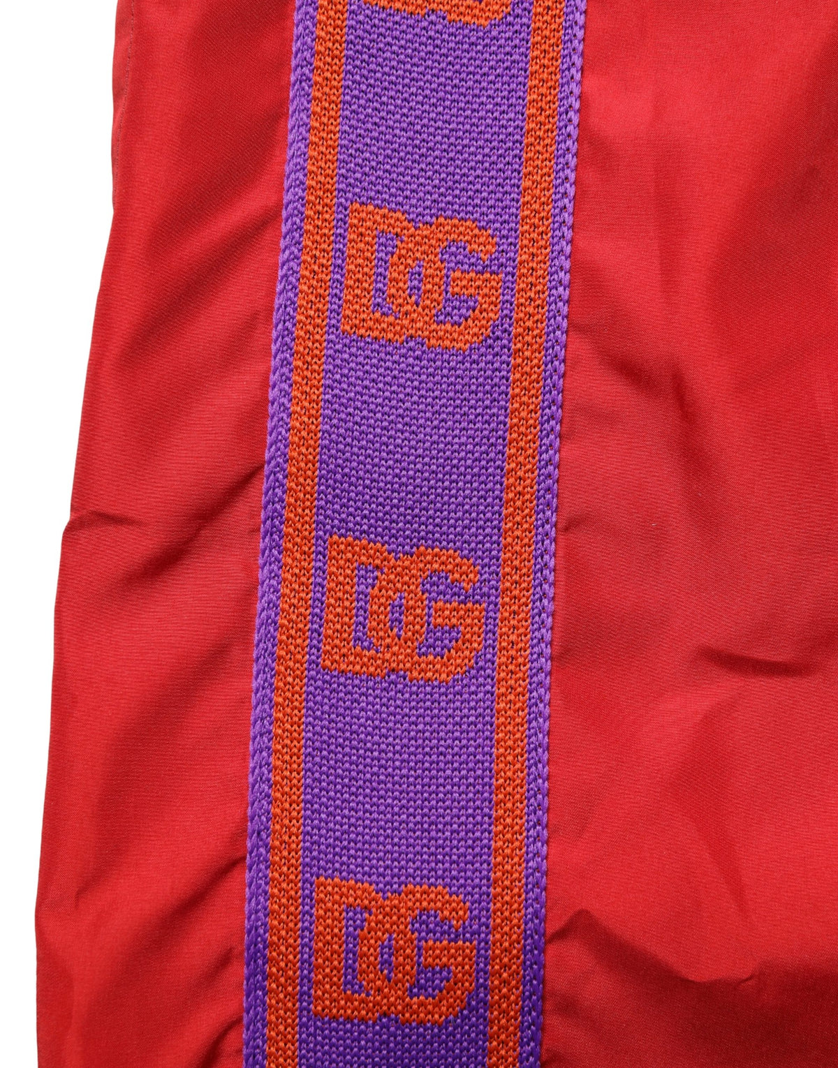 Dolce & Gabbana Red Polyester Drawstring Beach Shorts Men's Swimwear