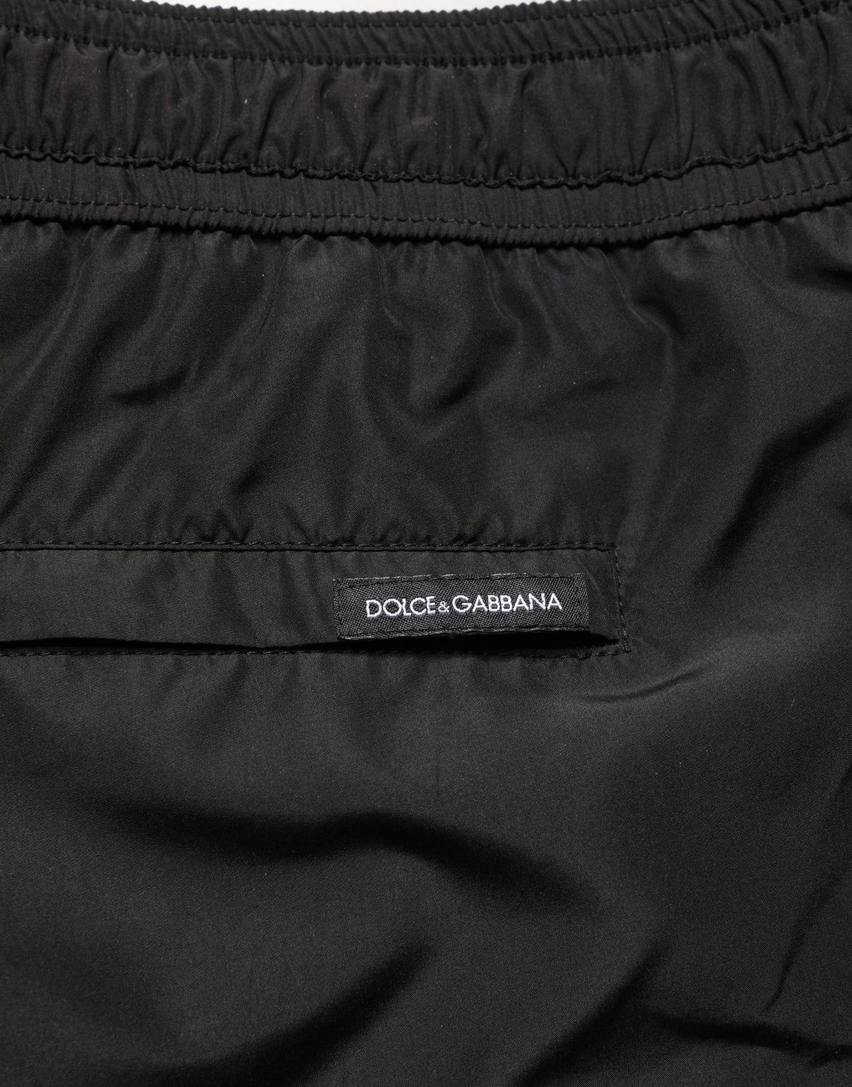 Dolce & Gabbana Black DG Logo Drawstring Beach Shorts Men's Swimwear