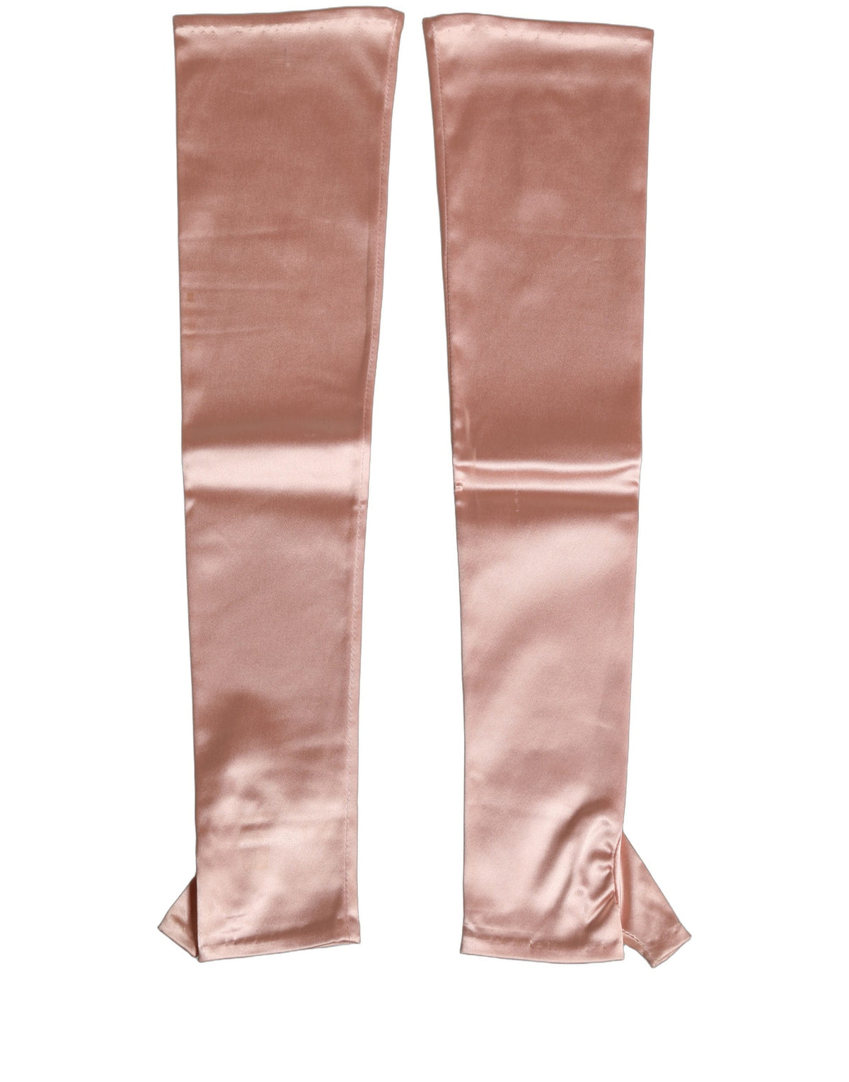 Dolce & Gabbana Pink Satin Long Opera Fingerless Women's Gloves (Pre-Owned)