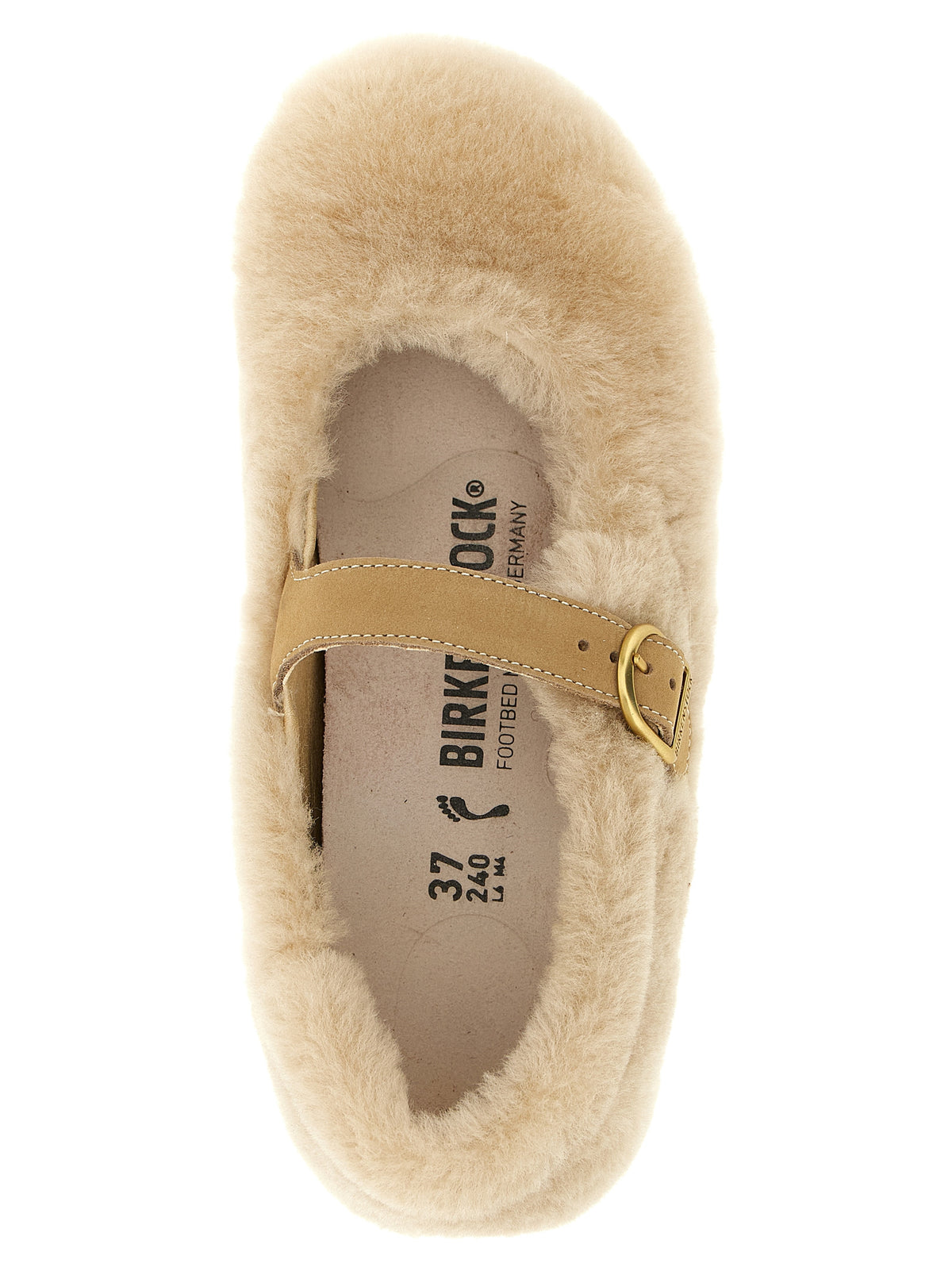 Birkenstock Beige Leather Ballet Women's Flats