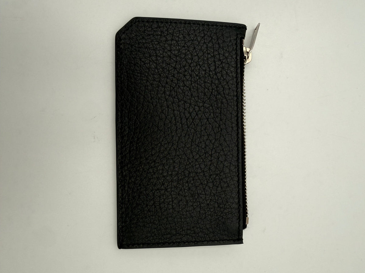 Saint Laurent SAINT LAURENT Zip in Deerskin Cardholder (Pre-Owned)