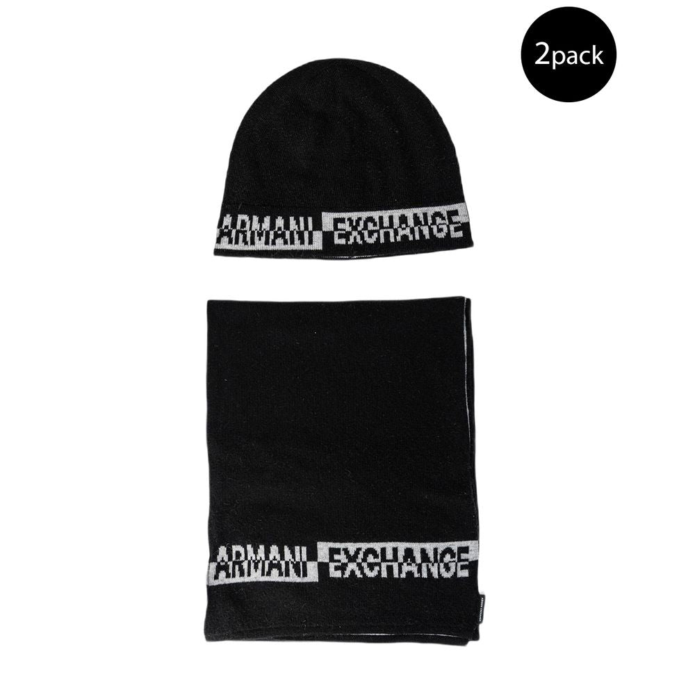 Armani Exchange Black Marabou Men's Scarf