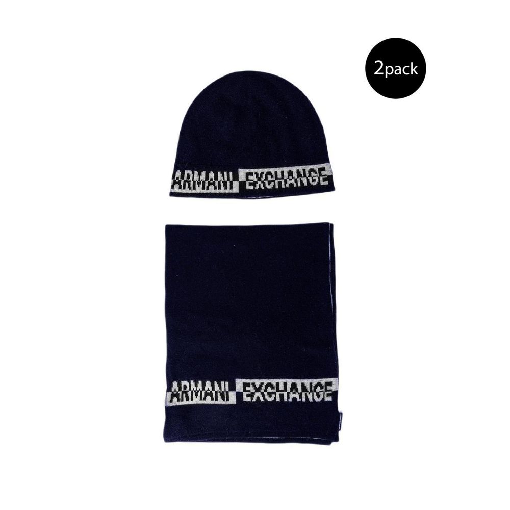Armani Exchange Blue Marabou Men's Scarf