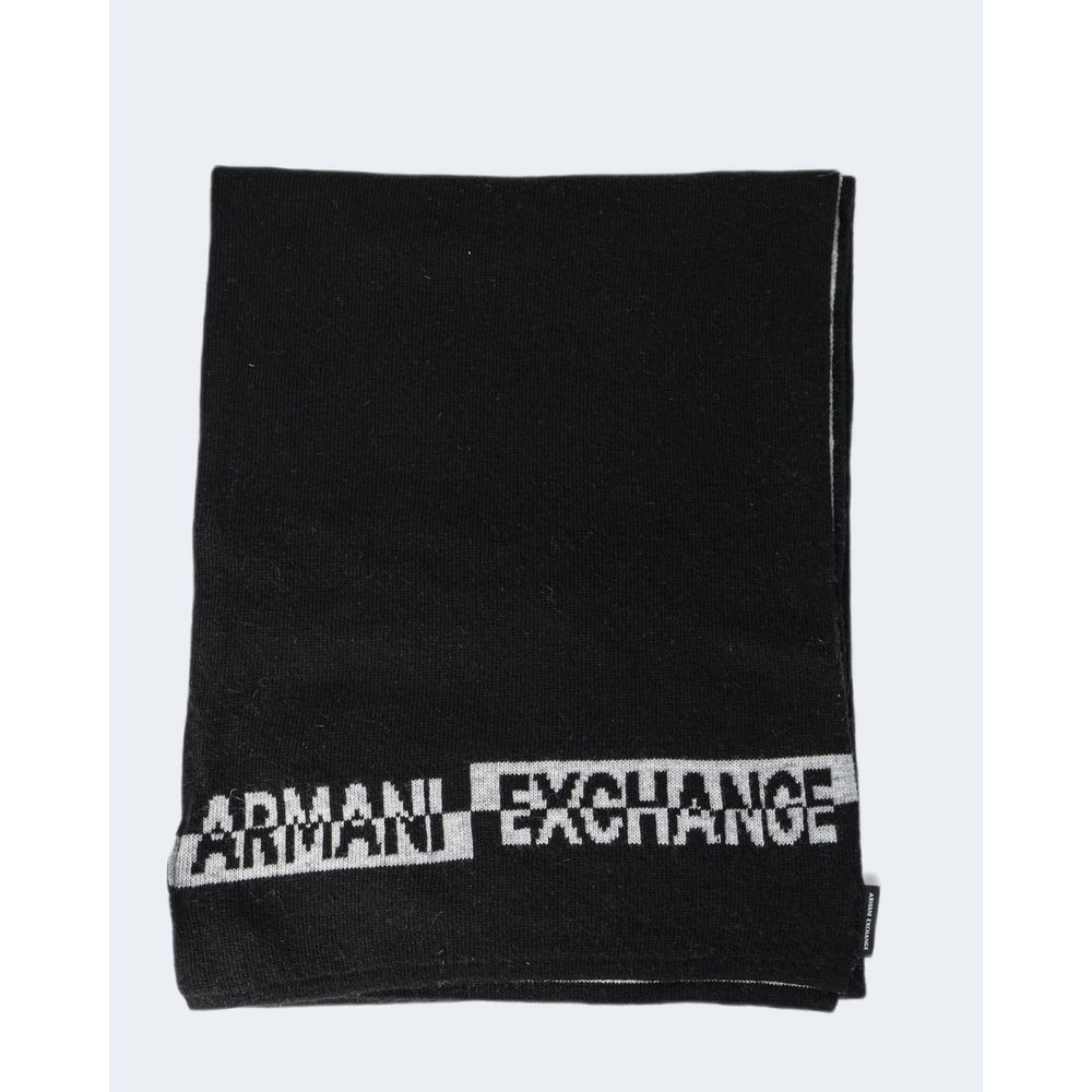 Armani Exchange Black Marabou Men's Scarf