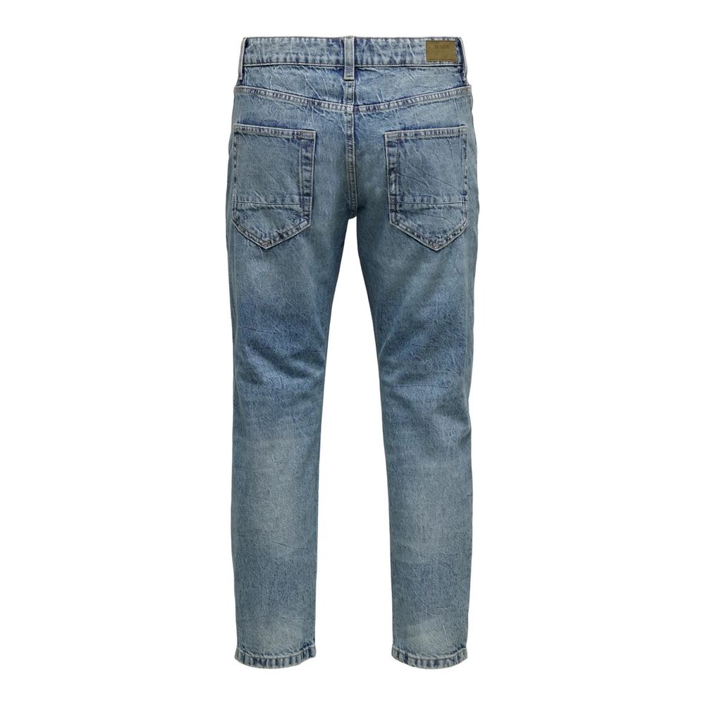 Only & Sons Blue Cotton Slim Fit Men's Jeans